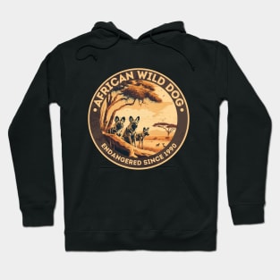 African Wild Dog Endangered Species Hoodie